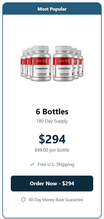 cardiovive 6 bottles price